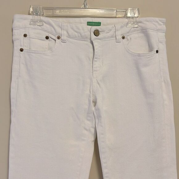 Lilly Pulitzer Women’s Palm Beach Fit White Denim Straight Leg Jeans, Size 8 - Picture 2 of 8